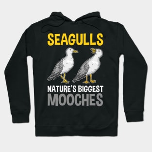 Seagulls Nature's Biggest Mooches print for a Bird Lover Hoodie